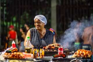 Churrasco de rue à Rio.