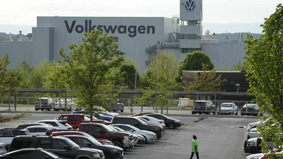 Le parking de l'usine automobile Volkswagen à Chattanooga, Tennessee, le vendredi 19 avril 2024. (Image d'illustration)
