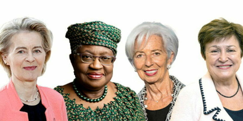 Ursula von der Leyen, Ngozi Okonjo-Iweala, Christine Lagarde et Kristalina Georgieva.