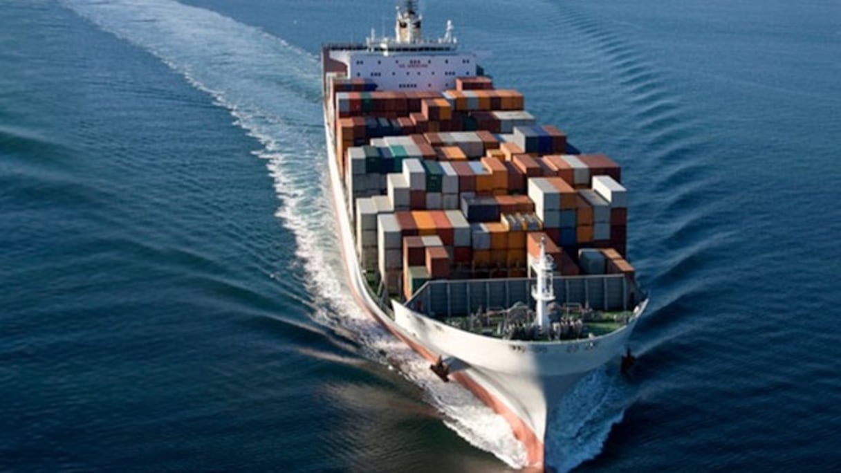 Marchandise transportée par voie maritime (illustration).