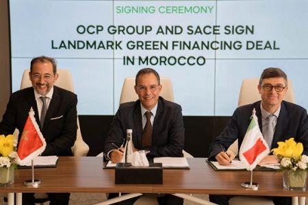 Le marocain OCP conclut un accord financement vert de 365 millions € avec l’italien SACE