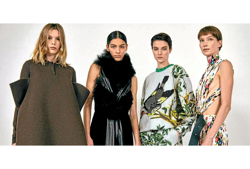 La sophistication, le sens de la coupe et des volumes, une signature de Jonathan Anderson – ici l'automne-hiver 2024 de Loewe. © Laura Hinstin